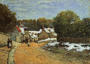 Alfred Sisley Early Snow at Louveciennes oil painting reproduction